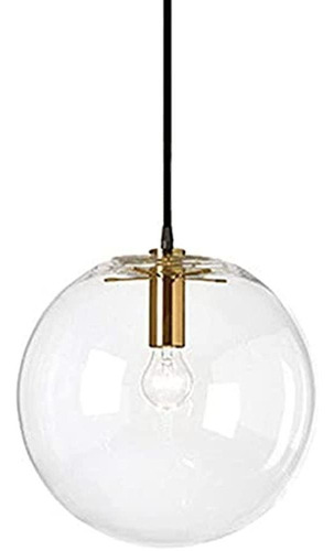 H Xd Global Lámpara Colgante Esférica De Vidrio Transparente