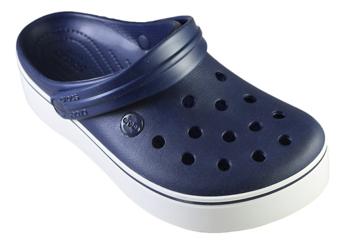 Crocs Crocband Platform Mujer Navy/white