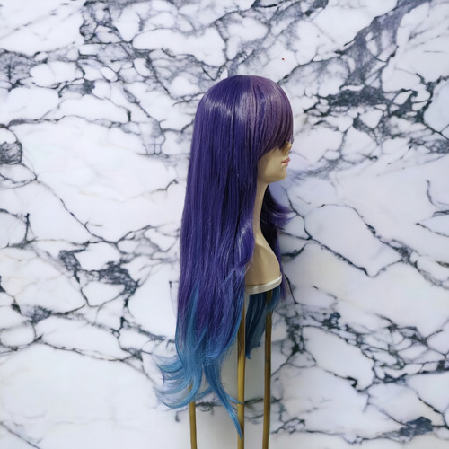 Peluca Morado Multicolor Umika Konohoshi Cosplay Tamaño De La Base Unitalla