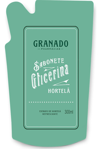Refil Sabonete Líquido De Glicerina Granado Hortelã 300ml