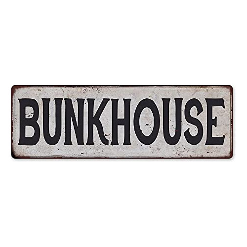 Bunkhouse Sign Vintage Guest Room Dormitorio Decor Vint...