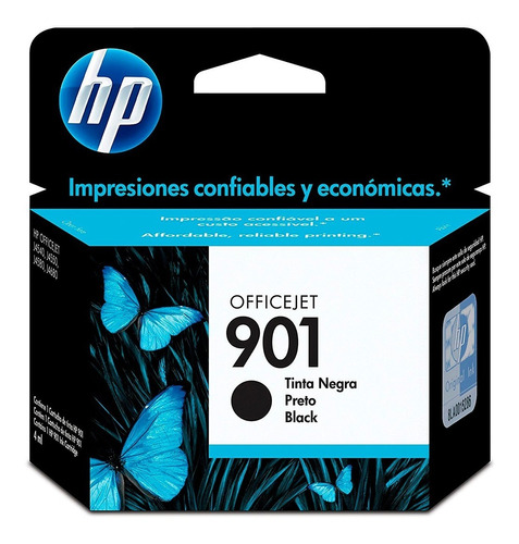 Cartucho De Tinta Hp 901 Negra Original Para Hp Officejet 