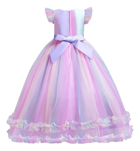 Hoizosg Vestido De Tul Arcoíris Niñas Unicornio Cumpleaños P