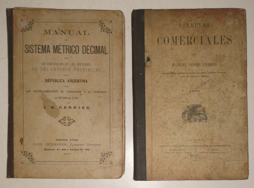 Manual Sistema Métrico Decimal/formulas Comerciales Año 1887