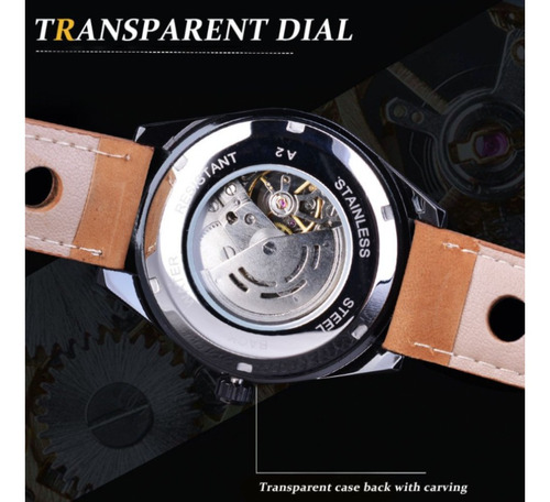 Reloj Forsining Casual Leather Luminous Para Hombre