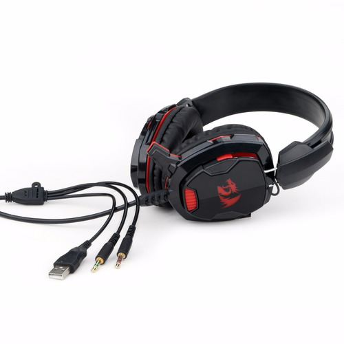 Redragon Audifonos Gamer Glaucus Red Backlight