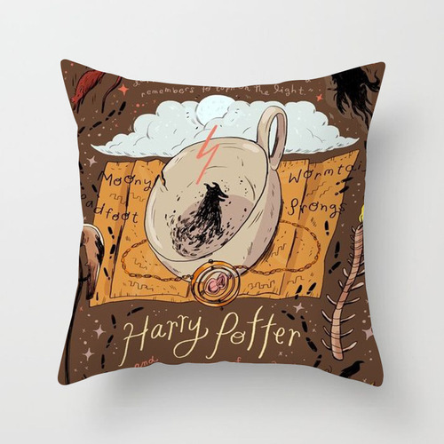 Almohada De Lino Con Estampado Harry Potter, Cáliz De Fuego,