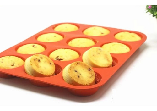 Imagen 2 de 5 de Molde Silicon Reportería Muffins Cupcakes Pasteles Gelatinas