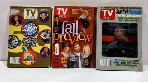 Tv Guide 9 Revistas Comienzo Temporadas  Decada De 90 Ingles