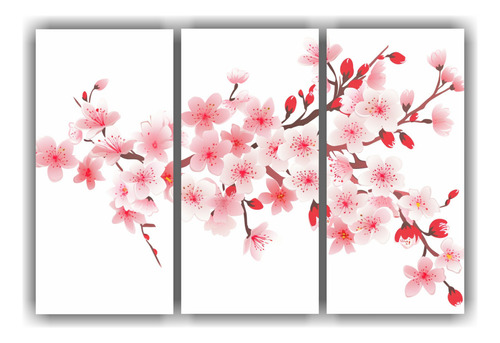 3 Artes De Pared Decorativo Magnolia Dimensiones 60x40cm