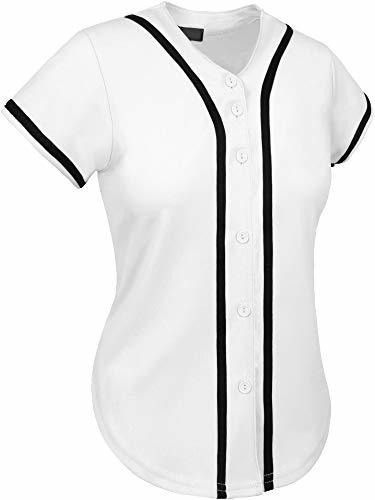 Camiseta Baseball Mujer Manga Corta Hecha En Usa