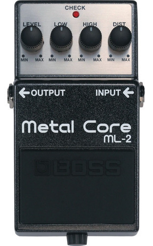 Pedal Boss Metal Core Ml 2 Distortion Analogico 9 V Dc Color Negro
