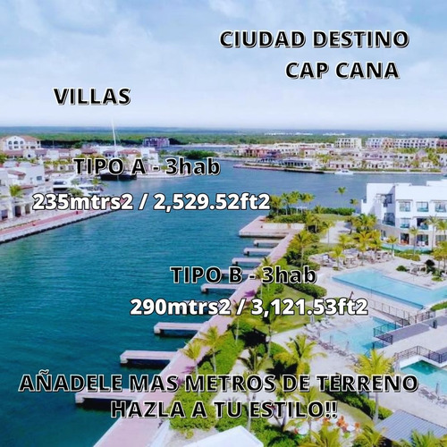 Imagen 6 de 16 de Hermoso Proyecto De Villas En Cap Cana. Añadele Todo Lo Que Quieras!!! Desde Piscina Hasta Más Metros De Terreno. Algo Realmente A Tu Gusto!