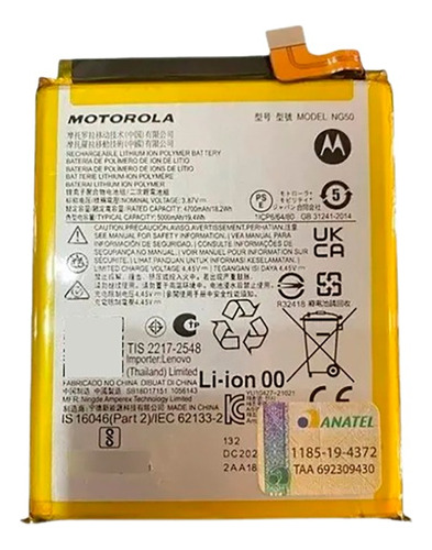 Bateria Ng50 Motorola Moto G71 Xt2169 Nova Original