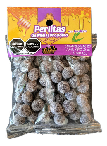 Pack 30pzs Caramelo Perla Miel Varios Sabores 55gr