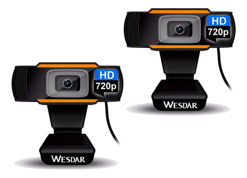 Set X2 Webcam Web Wesdar Usb Hd 720p Plug & Play Microfono 