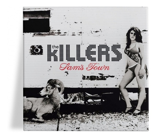 Placa decorativa Starnerd The Killers Sams Town 15x15 de cerâmica com desenho The Killers Sams Town 15cm de largura x 15cm de altura x 15cm de diâmetro