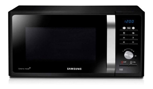 Imagen 1 de 2 de Microondas Grill Samsung Mg23f3k3t Negro 23l 220v
