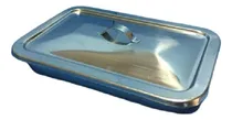 Comprar Bandeja De Acero Con Tapa Instrumental 28x17x5 Cm 