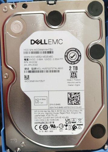 Disco Duro Enterprice Dell Emc 2 Tb (Reacondicionado)