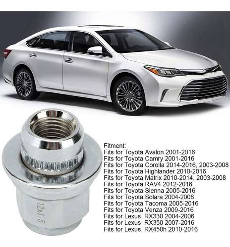 Tuerca De Neumático De Acero Para Toyota Camry 2001-2016, Co