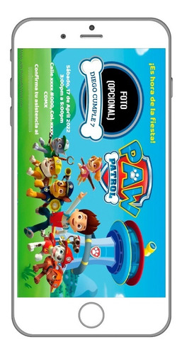 Invitación Digital - Paw Patrol / Patrulla Canina