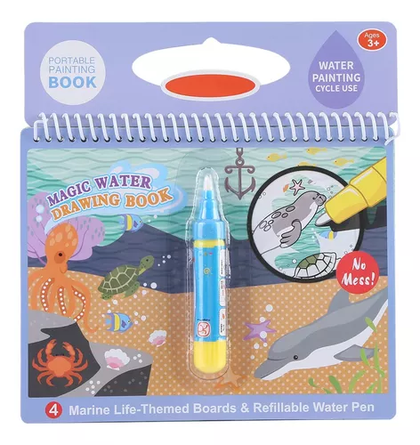 Infantil Varias Cosas Builders Magia Agua Pintar Libro para Colorear  Actividad