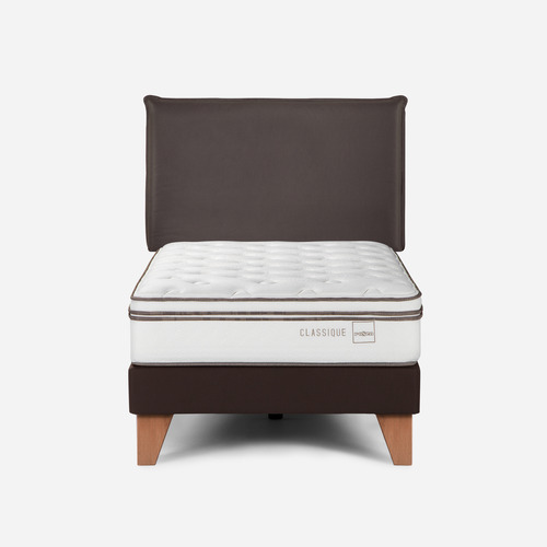 Cama Europea Rosen Classique+ 1 Plaza + Respaldo Maurice