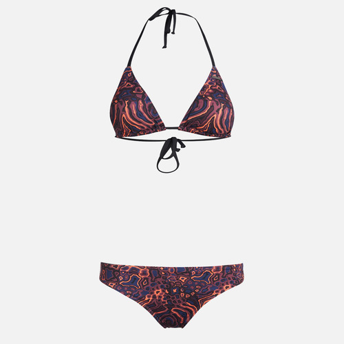 Traje De Baño Mujer Clasico Print Morado Haka Honu