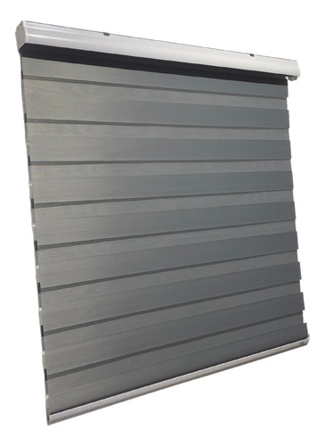 Persiana Rolo Duplo Zebra Sunny Cinza 120 (l) X 160 (a) Cm