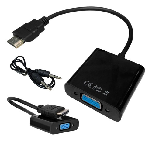 Cabo Conversor Adaptador Hdmi Para Vga 720p, 1080i, 1080p