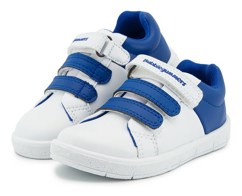 Bubble Gummers Leon Blanco Rey Tenis Niño Velcro Casual 