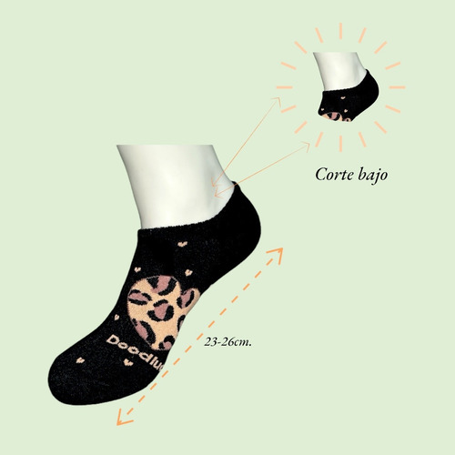 6 Pares Calcetín Corto Tobitín Para Mujer, Algodón