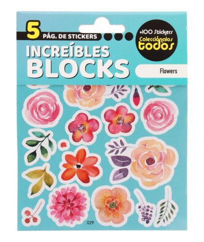 5 Planchas Stickers Flores