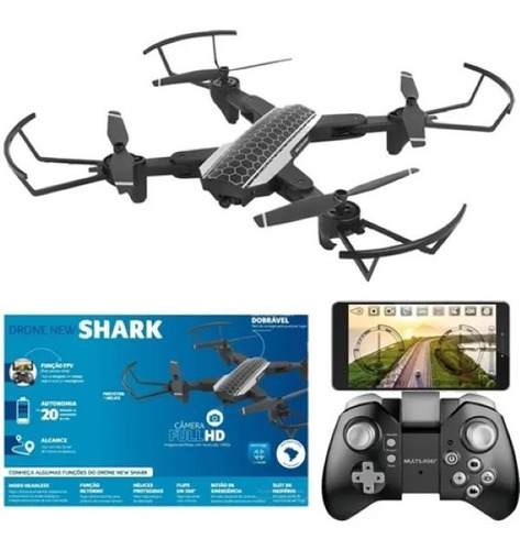 Imagem 1 de 7 de Drone Multilaser New Shark Es328 Com Câmera Full Hd 1080 P