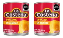 Comprar 2 Pack Duraznos En Almíbar Mitades La Costeña 820g C\u002Fu