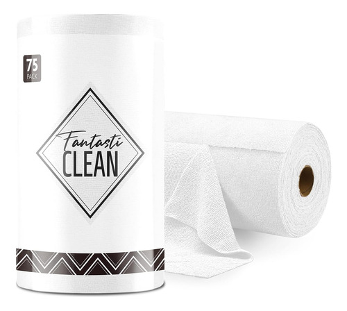Rollo De Panos Microfibra Fantasticlean 75 Un. Blanco