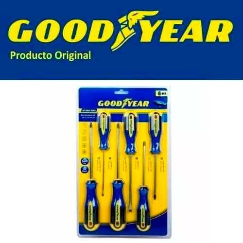 Kit Set 6 Destornilladores Good Year Puntas Philips Plano