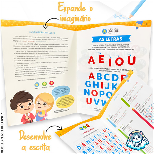 Livro Cartilha De Exercícios : Caminho Da Alfabetização Letra Cursiva | Praticando Caligrafia - Para Crianças