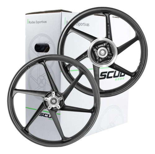 Par Rodas Liga Leve Adaptação Freio A Disco Cg125 Fan