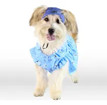 Comprar Wawapet Vestido Casual Celeste Con Volantes Mascotas Talla 2