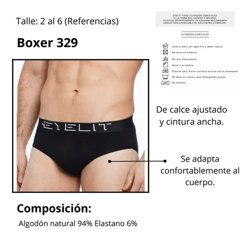 Slip Algodon Y Lycra Liso C elastico Eyelit Art 329 T 2 6