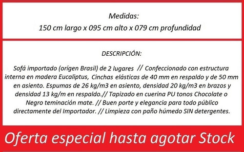 Sofa Living 2 Cuerpos Tapizado Simil Cuero O Tela - Malaga
