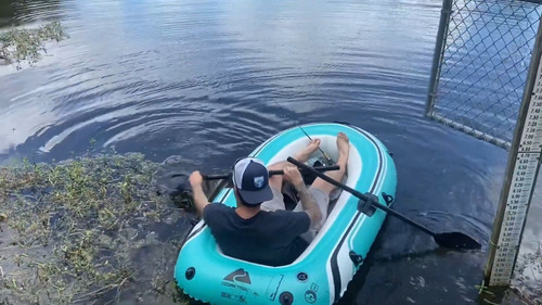 Bote Balsa Inflable 2 Personas Ozark Trail Con 2 Remos