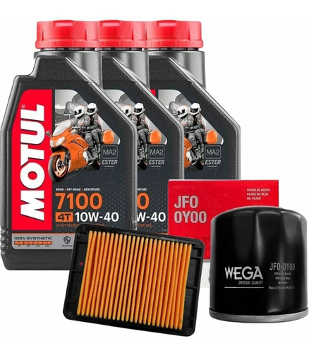 Kit Service Yamaha Mt03 R3 Filtro Aire Aceite + 3 7100 10w40