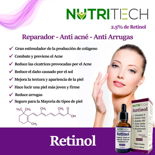 Kit De Sueros Faciales, Vit C, Retinol, Acido + Agua Micelar