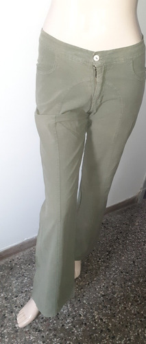Pantalón Verde De Tela Talle S/m 