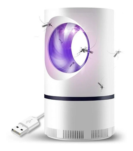 Imagen 1 de 10 de Lampara Mata Insectos Mosquitos Luz Led Uv Usb Killing Lamp