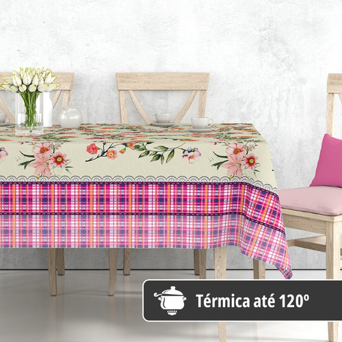 Toalha Mesa Térmica 120c + Grossa Plástica Amster Redonda Cor Estampado Amsterdam