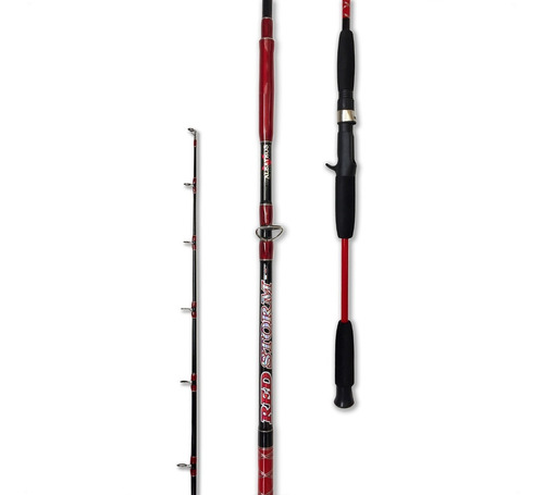 Caña Red Storm 2,10m Para Embarcado 2t Albatros Baitcasting.